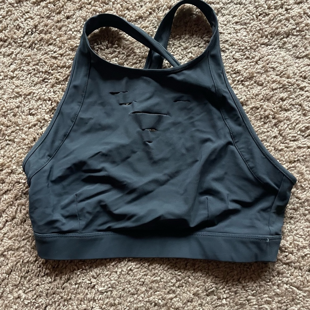ALO Yoga Charcoal Sports Bra